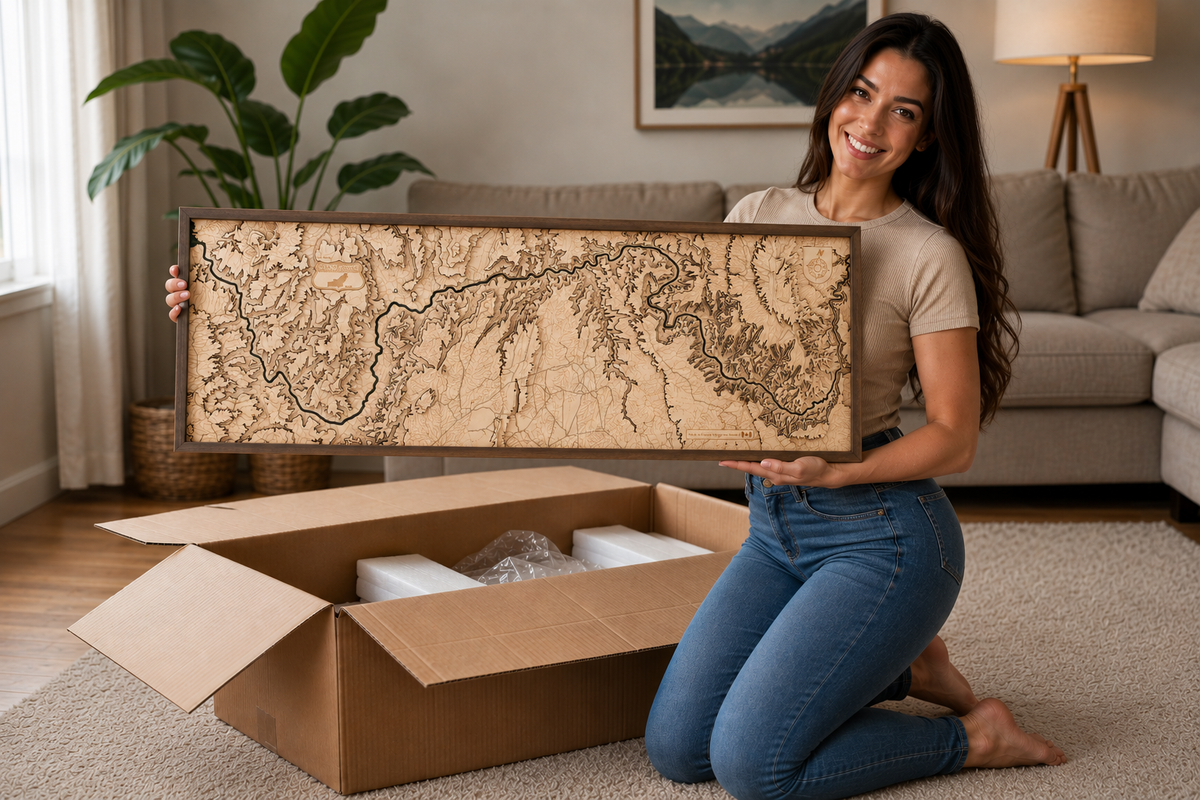 GRAND CANYON (WHOLE) 3D WOODEN WALL MAP - Version XL