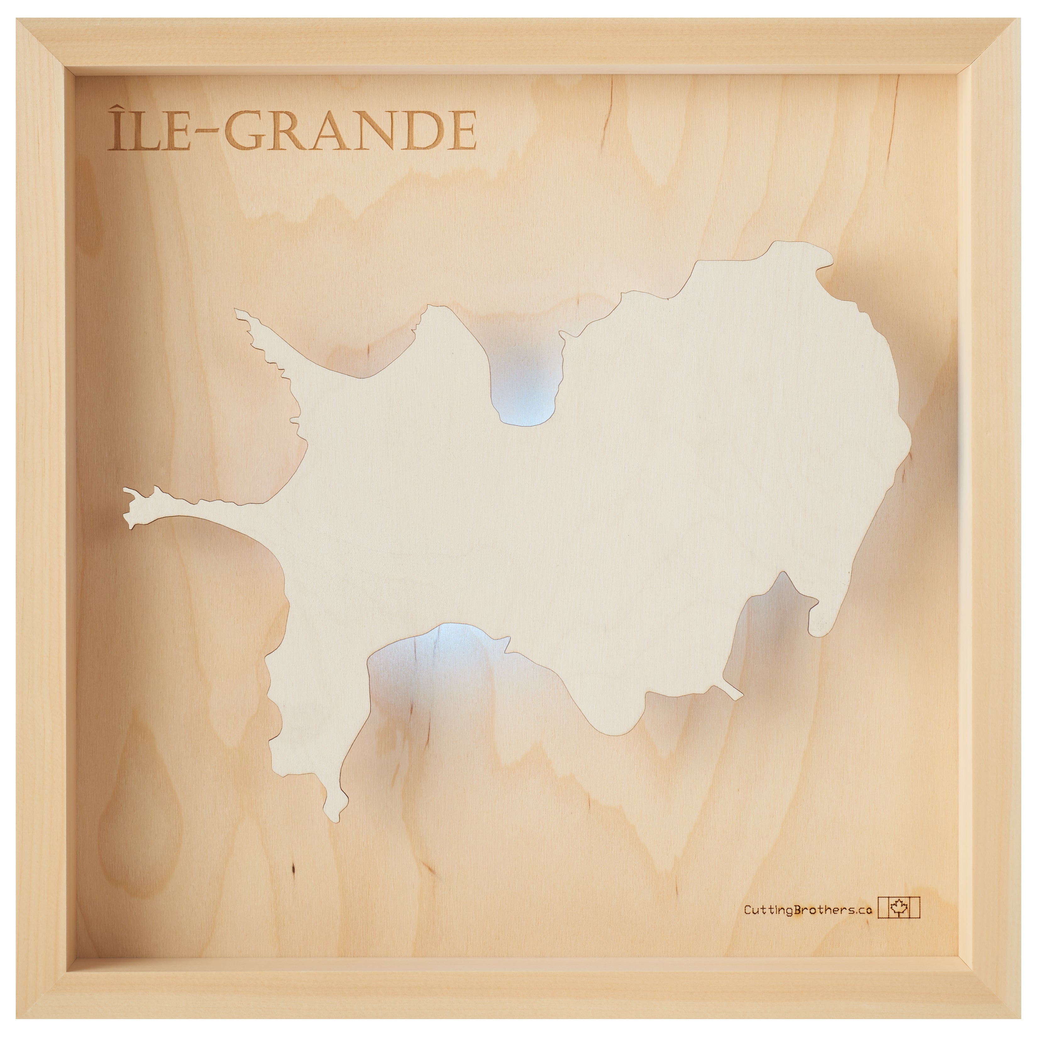 ILLE GRANDE  -  LED LIGHT WOODEN WALL MAP - Version S