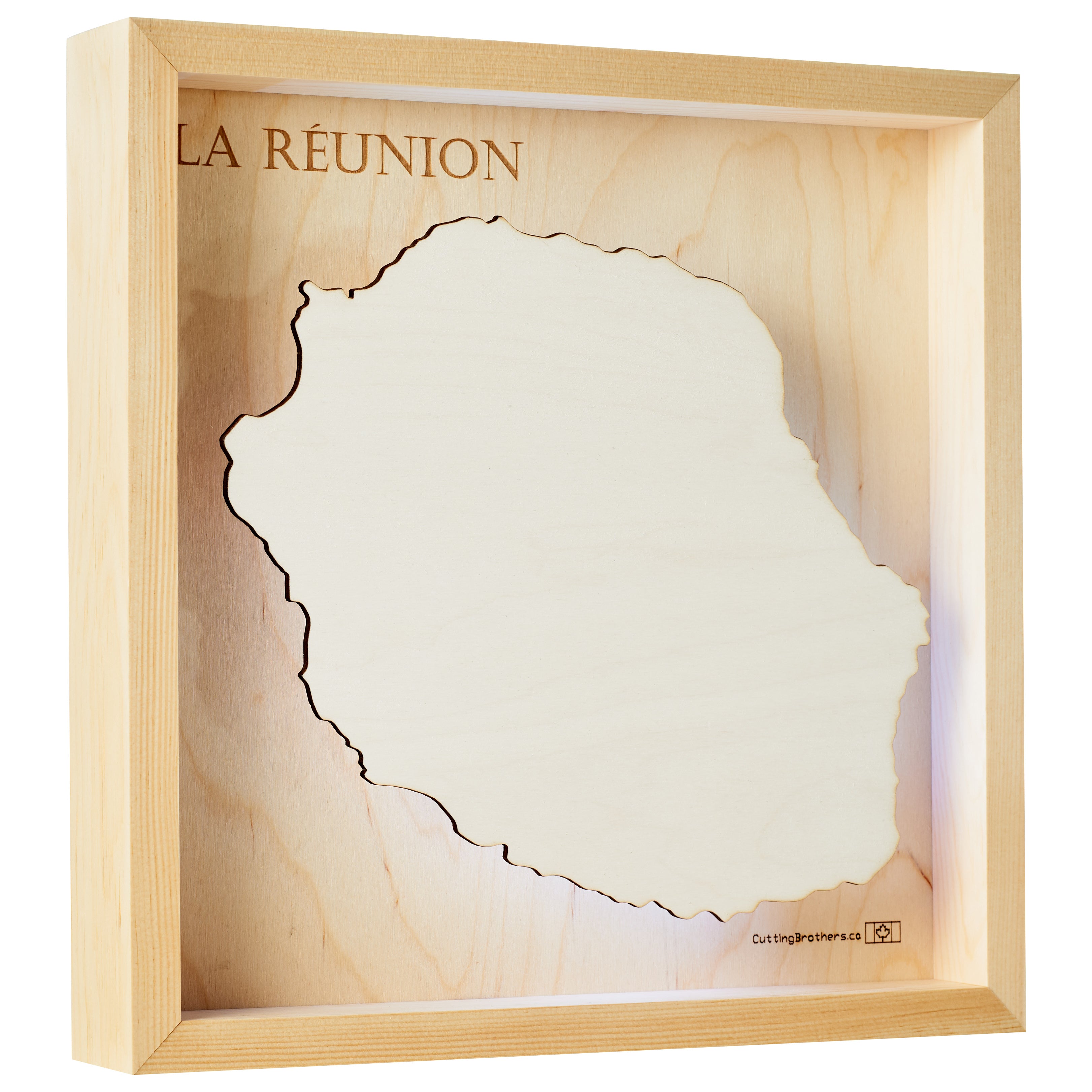 REUNION  -  LED LIGHT WOODEN WALL MAP - Version S